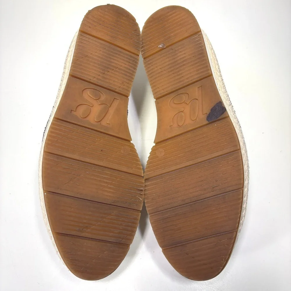 Paul Green Joaquin Women Silver Gold Sequin Espadrille Slip On Flats Size 6.5